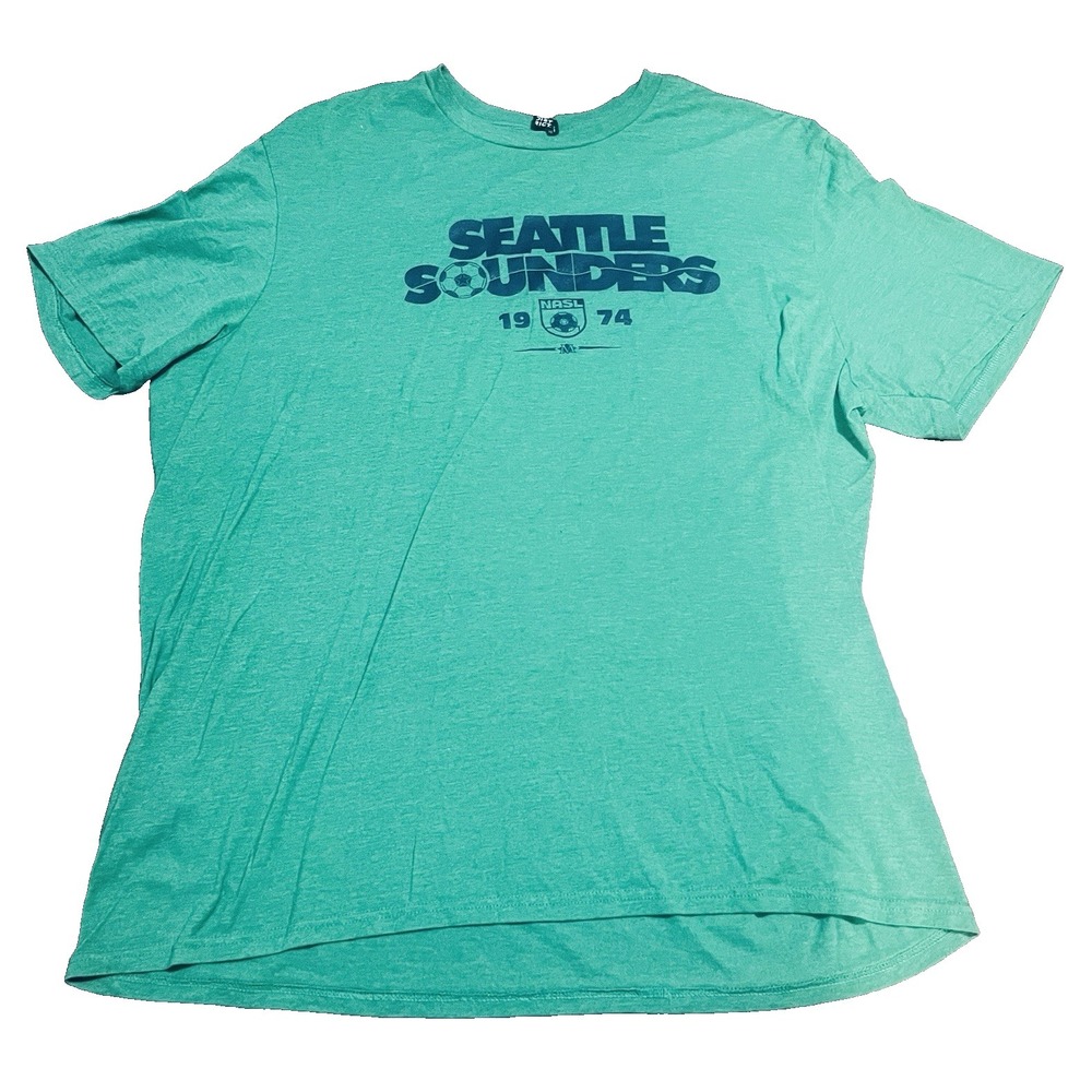 Seattle Sounders FC Men's XL Green Graphic T Shirt MLS Soccer Fan Cotton Blend T